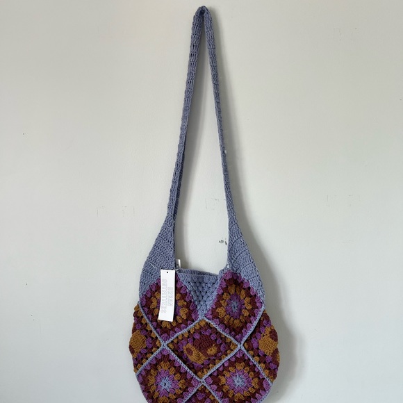 Lilac Urban Outfitters Lara Floral Crochet Bag - Picture 2 of 4